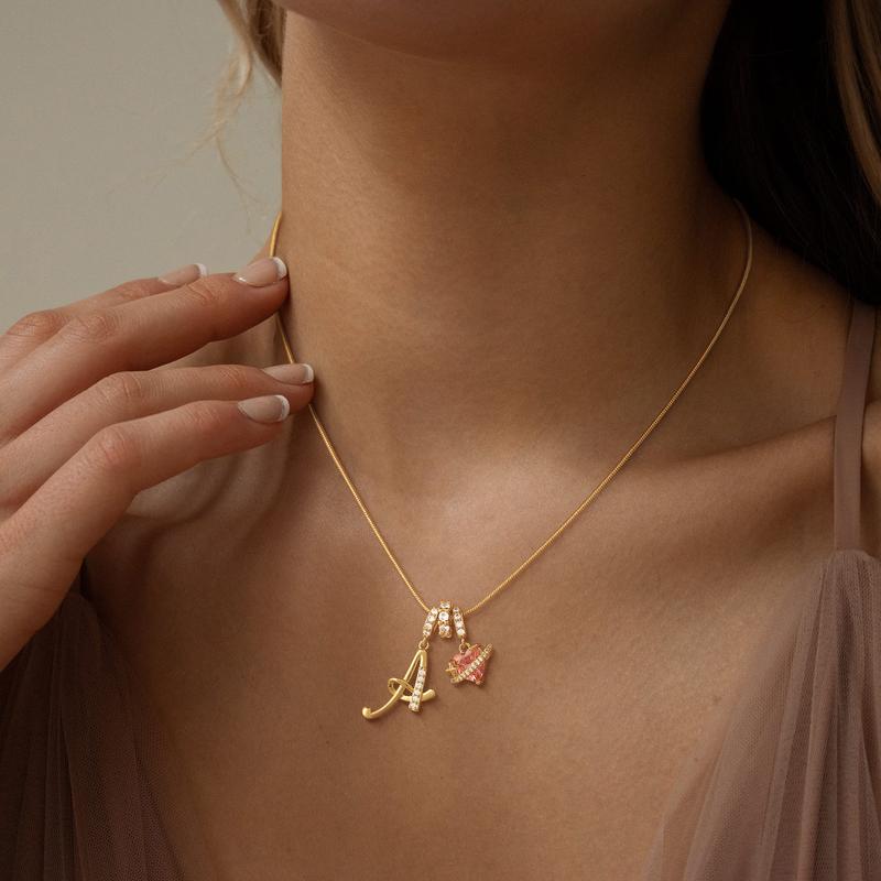 Gracie Initial Heart Necklace