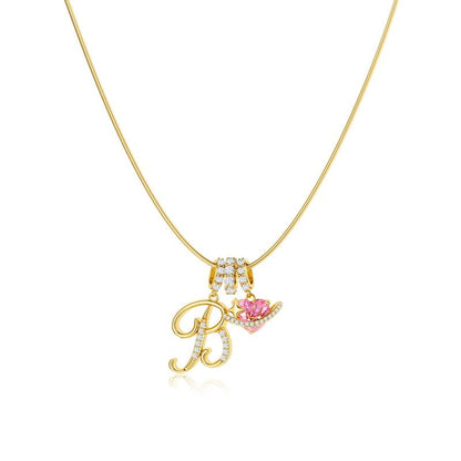 Gracie Initial Heart Necklace