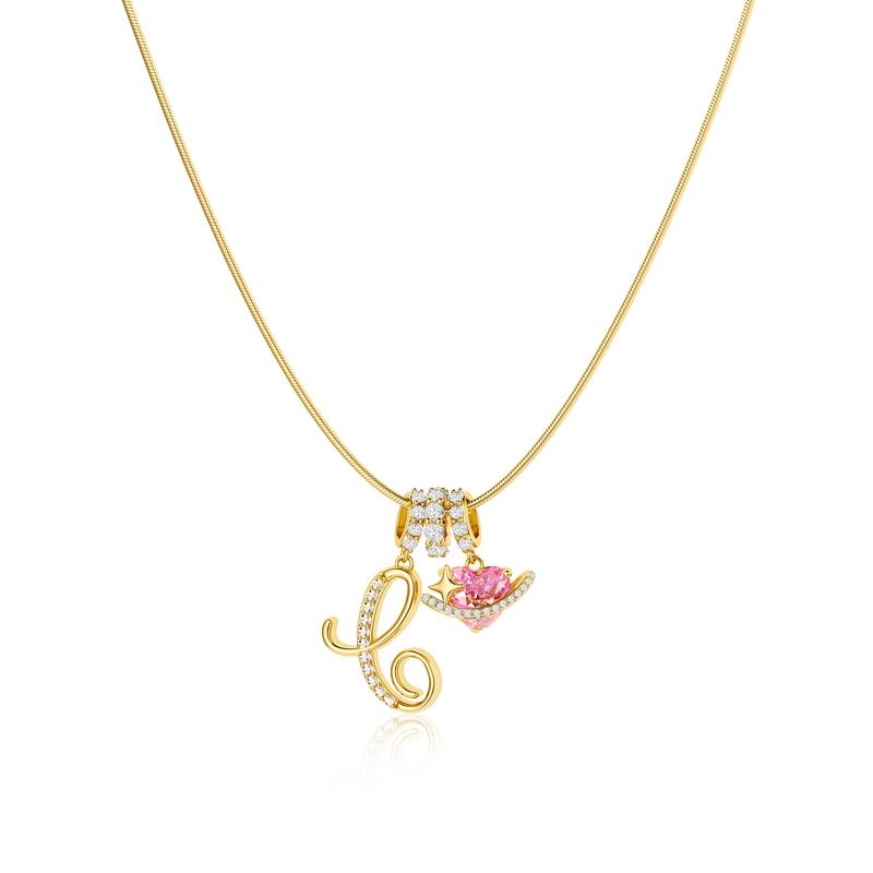 Gracie Initial Heart Necklace