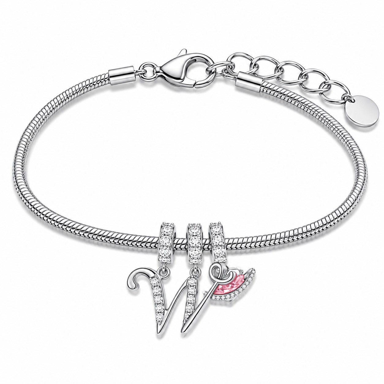 Gracie Initial Heart Bracelet