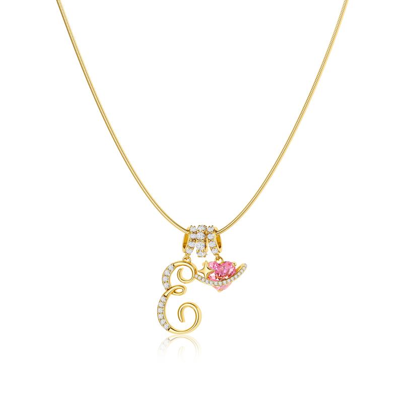 Gracie Initial Heart Necklace
