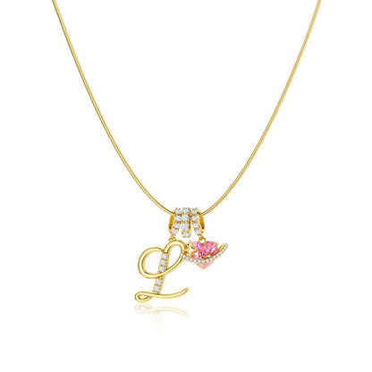 Gracie Initial Heart Necklace