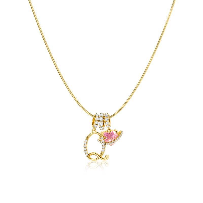Gracie Initial Heart Necklace