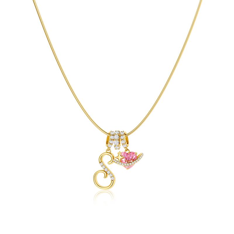 Gracie Initial Heart Necklace