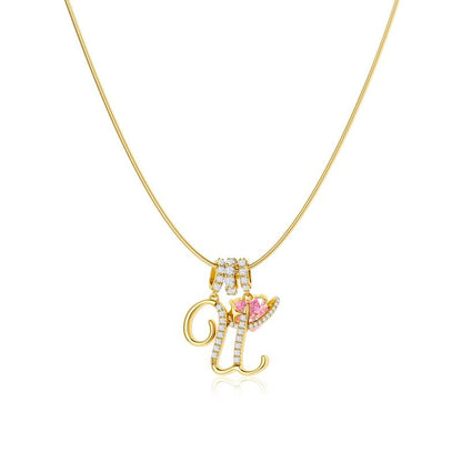 Gracie Initial Heart Necklace