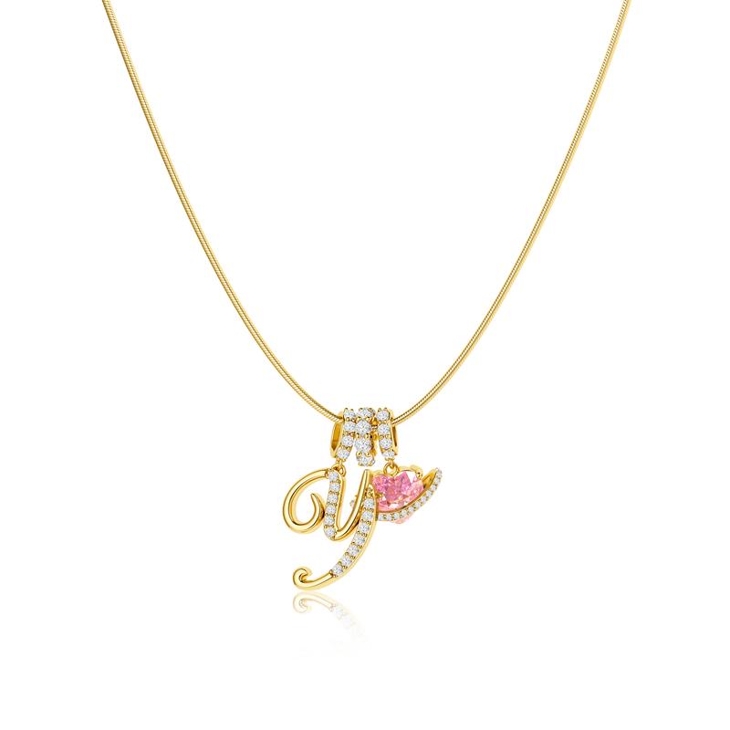 Gracie Initial Heart Necklace