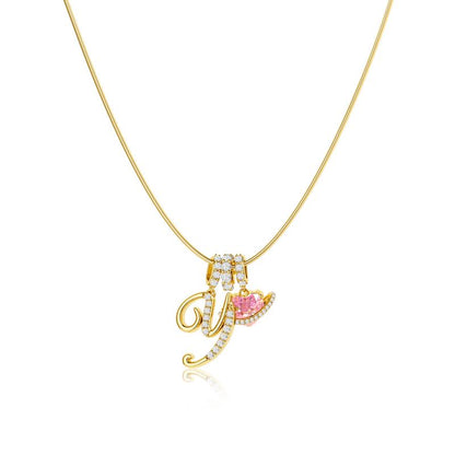 Gracie Initial Heart Necklace