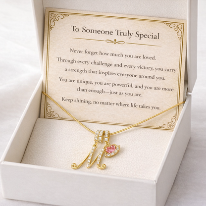 Gracie Initial Heart Necklace